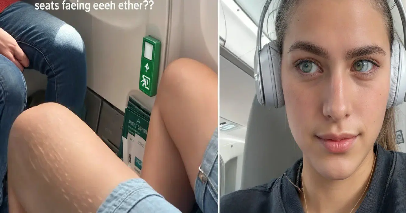 Vrouw verontwaardigd over opstelling stoelen in vliegtuig die vreemden tegenover elkaar plaatst