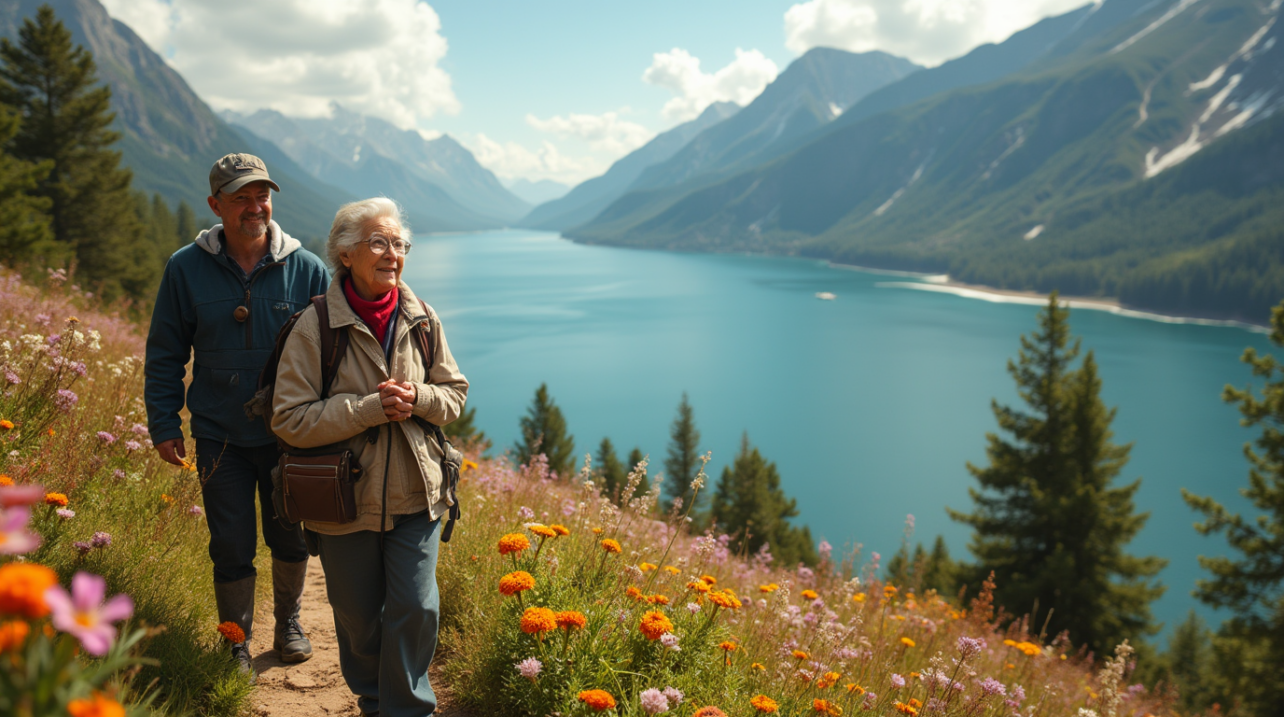 Oma heeft nog nooit zee of bergen gezien, dus kleinzoon neemt haar mee naar alle 63 nationale parken