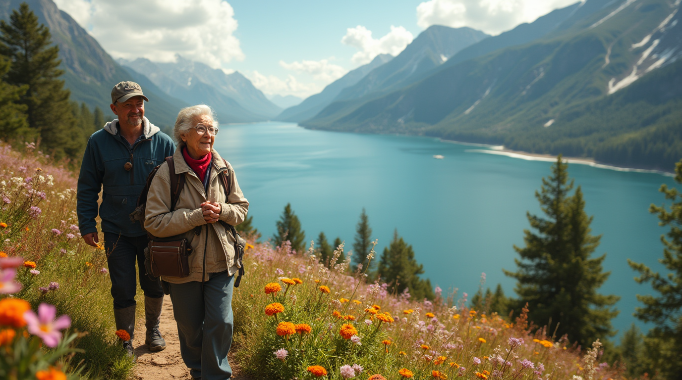 Oma heeft nog nooit zee of bergen gezien, dus kleinzoon neemt haar mee naar alle 63 nationale parken