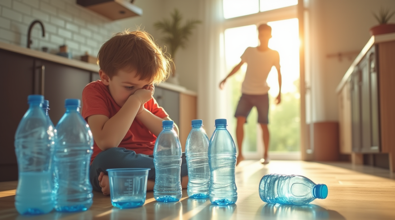 Jongen overlijdt bijna nadat hij zes flessen water binnen een uur drinkt