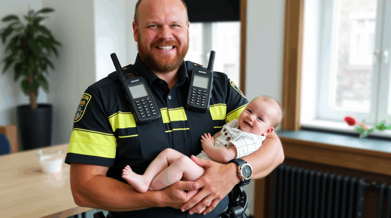 Vader belandt in file op weg naar stikkend babyzoontje – dan schiet agent te hulp