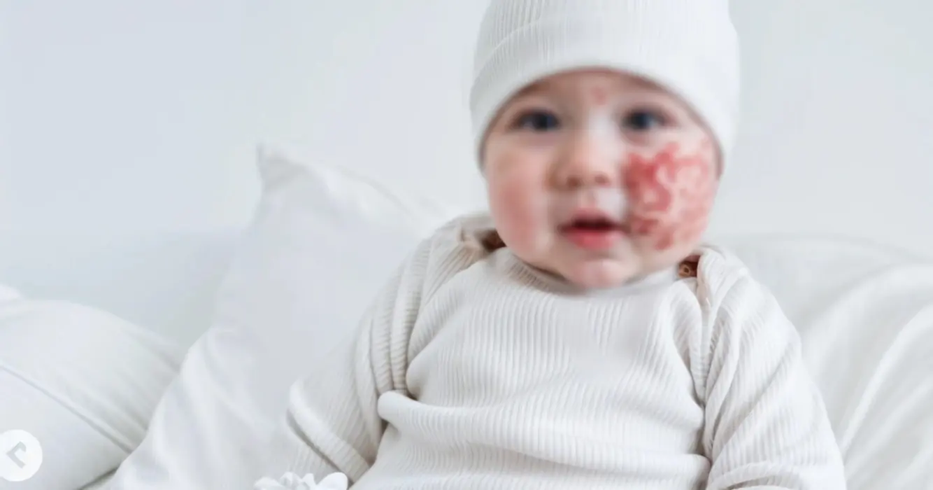 Moeder wordt monster genoemd omdat ze wijnvlek van haar baby laat verwijderen