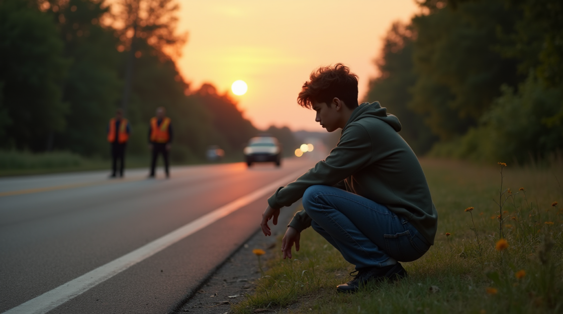 Politie ziet tienerjongen langs de weg hurken, ze beseffen meteen dat er iets ergs aan de hand is