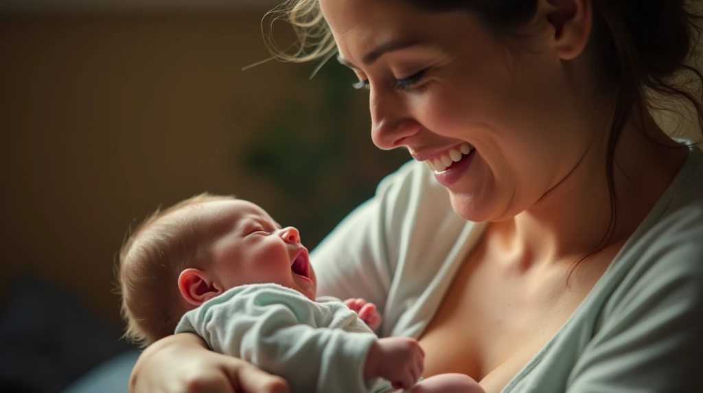 baby voor de eerste keer vasthouden